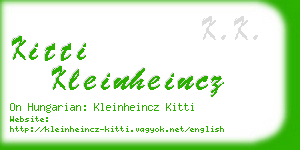 kitti kleinheincz business card